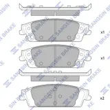 Bremsbelagsatz, Scheibenbremse Hinterachse Hi-Q SP4011
