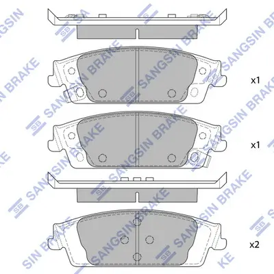 Bremsbelagsatz, Scheibenbremse Hinterachse Hi-Q SP4011 Bild Bremsbelagsatz, Scheibenbremse Hinterachse Hi-Q SP4011