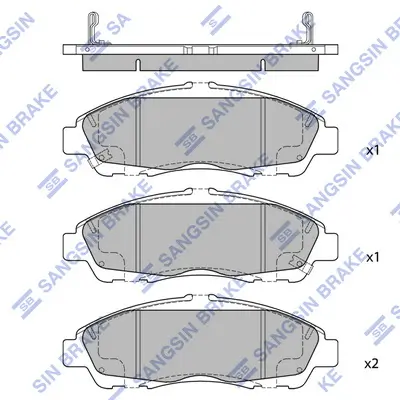 Bremsbelagsatz, Scheibenbremse achsbrückenseitig Hi-Q SP4110 Bild Bremsbelagsatz, Scheibenbremse achsbrückenseitig Hi-Q SP4110