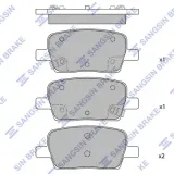 Bremsbelagsatz, Scheibenbremse achsbrückenseitig Hi-Q SP4116