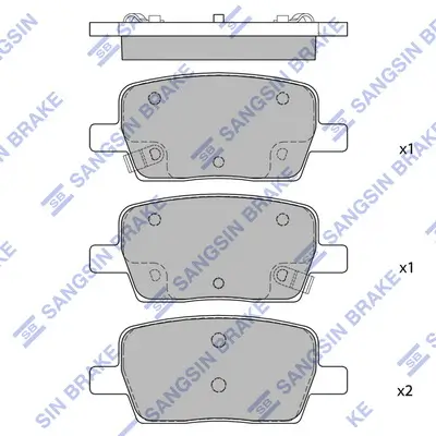 Bremsbelagsatz, Scheibenbremse achsbrückenseitig Hi-Q SP4116 Bild Bremsbelagsatz, Scheibenbremse achsbrückenseitig Hi-Q SP4116