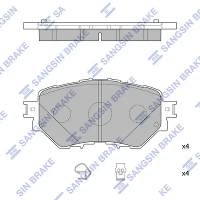 Bremsbelagsatz, Scheibenbremse Vorderachse Hi-Q SP4123 Bild Bremsbelagsatz, Scheibenbremse Vorderachse Hi-Q SP4123