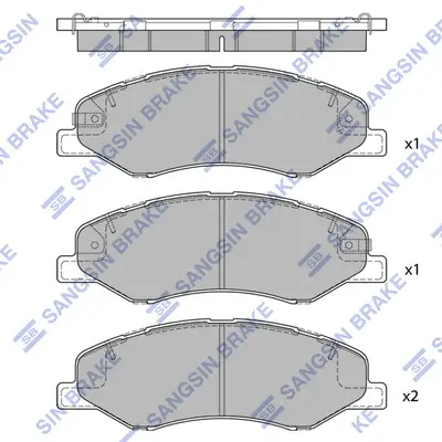 Bremsbelagsatz, Scheibenbremse Vorderachse Hi-Q SP4271