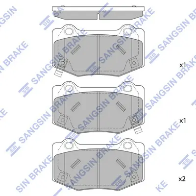 Bremsbelagsatz, Scheibenbremse Hinterachse Hi-Q SP4306 Bild Bremsbelagsatz, Scheibenbremse Hinterachse Hi-Q SP4306