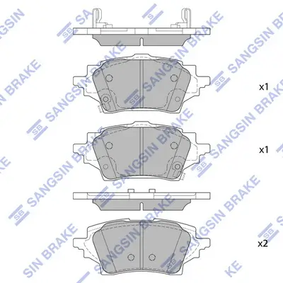 Bremsbelagsatz, Scheibenbremse Hinterachse Hi-Q SP4339 Bild Bremsbelagsatz, Scheibenbremse Hinterachse Hi-Q SP4339