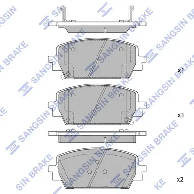 Bremsbelagsatz, Scheibenbremse Hinterachse Hi-Q SP1391