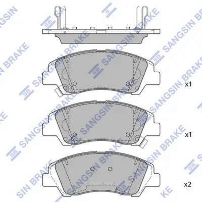 Bremsbelagsatz, Scheibenbremse Vorderachse Hi-Q SP4492 Bild Bremsbelagsatz, Scheibenbremse Vorderachse Hi-Q SP4492