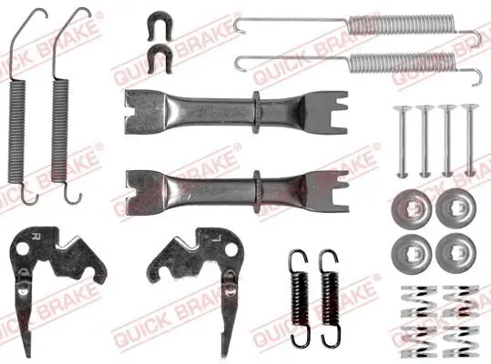 Zubehörsatz, Bremsbacken Hinterachse QUICK BRAKE 105-0033S Bild Zubehörsatz, Bremsbacken Hinterachse QUICK BRAKE 105-0033S