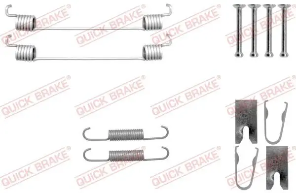 Zubehörsatz, Bremsbacken Hinterachse QUICK BRAKE 105-0042