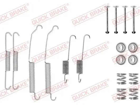 Zubehörsatz, Bremsbacken Hinterachse QUICK BRAKE 105-0618