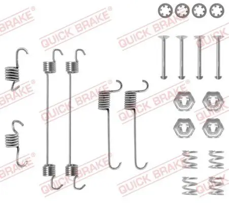 Zubehörsatz, Bremsbacken QUICK BRAKE 105-0650 Bild Zubehörsatz, Bremsbacken QUICK BRAKE 105-0650