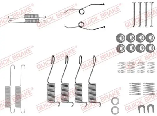 Zubehörsatz, Bremsbacken Hinterachse QUICK BRAKE 105-0697