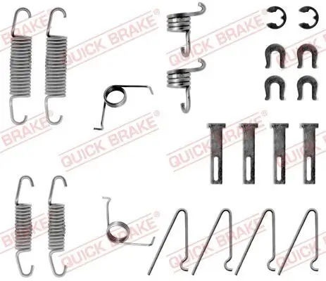 Zubehörsatz, Bremsbacken Hinterachse QUICK BRAKE 105-0703 Bild Zubehörsatz, Bremsbacken Hinterachse QUICK BRAKE 105-0703