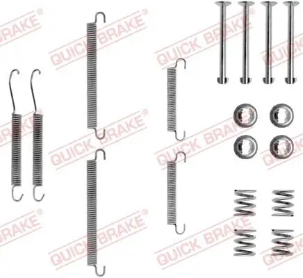 Zubehörsatz, Feststellbremsbacken Hinterachse QUICK BRAKE 105-0713 Bild Zubehörsatz, Feststellbremsbacken Hinterachse QUICK BRAKE 105-0713