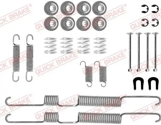 Zubehörsatz, Bremsbacken Hinterachse QUICK BRAKE 105-0730 Bild Zubehörsatz, Bremsbacken Hinterachse QUICK BRAKE 105-0730