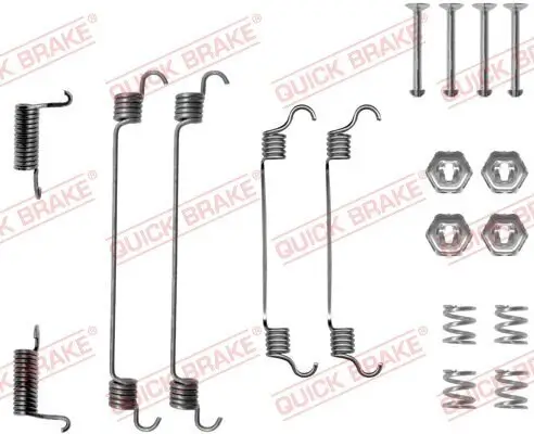 Zubehörsatz, Bremsbacken Hinterachse QUICK BRAKE 105-0737 Bild Zubehörsatz, Bremsbacken Hinterachse QUICK BRAKE 105-0737