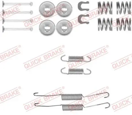 Zubehörsatz, Bremsbacken QUICK BRAKE 105-0778 Bild Zubehörsatz, Bremsbacken QUICK BRAKE 105-0778