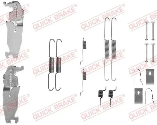 Zubehörsatz, Bremsbacken Hinterachse QUICK BRAKE 105-0811S Bild Zubehörsatz, Bremsbacken Hinterachse QUICK BRAKE 105-0811S