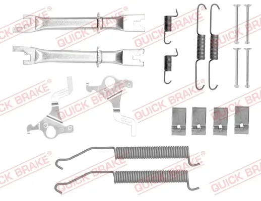 Zubehörsatz, Bremsbacken Hinterachse QUICK BRAKE 105-0812S