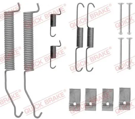 Zubehörsatz, Bremsbacken Hinterachse QUICK BRAKE 105-0812 Bild Zubehörsatz, Bremsbacken Hinterachse QUICK BRAKE 105-0812