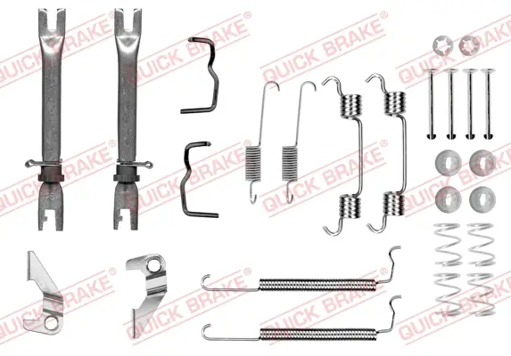 Zubehörsatz, Bremsbacken Hinterachse QUICK BRAKE 105-0849S