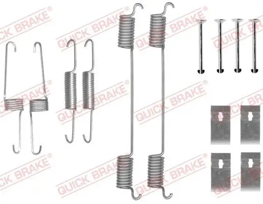 Zubehörsatz, Bremsbacken Hinterachse QUICK BRAKE 105-0859 Bild Zubehörsatz, Bremsbacken Hinterachse QUICK BRAKE 105-0859