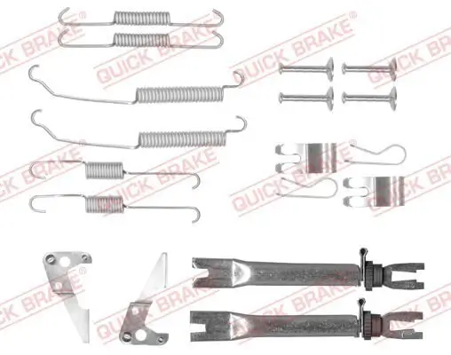 Zubehörsatz, Bremsbacken Hinterachse QUICK BRAKE 105-0882S Bild Zubehörsatz, Bremsbacken Hinterachse QUICK BRAKE 105-0882S
