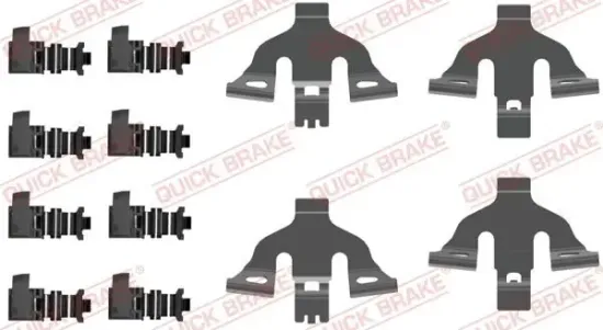 Zubehörsatz, Scheibenbremsbelag QUICK BRAKE 109-0092 Bild Zubehörsatz, Scheibenbremsbelag QUICK BRAKE 109-0092