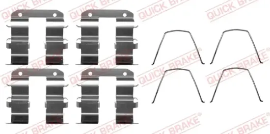 Zubehörsatz, Scheibenbremsbelag Hinterachse QUICK BRAKE 109-0229 Bild Zubehörsatz, Scheibenbremsbelag Hinterachse QUICK BRAKE 109-0229