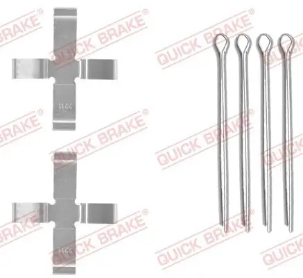 Zubehörsatz, Scheibenbremsbelag Vorderachse QUICK BRAKE 109-0949 Bild Zubehörsatz, Scheibenbremsbelag Vorderachse QUICK BRAKE 109-0949