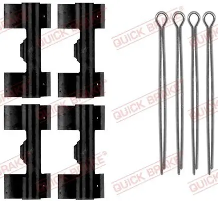 Zubehörsatz, Scheibenbremsbelag Vorderachse QUICK BRAKE 109-0952 Bild Zubehörsatz, Scheibenbremsbelag Vorderachse QUICK BRAKE 109-0952