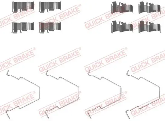 Zubehörsatz, Scheibenbremsbelag QUICK BRAKE 109-1652 Bild Zubehörsatz, Scheibenbremsbelag QUICK BRAKE 109-1652