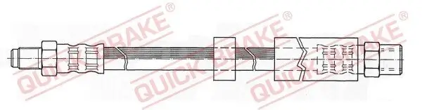 Bremsschlauch Hinterachse links Hinterachse rechts außen außen QUICK BRAKE 32.988
