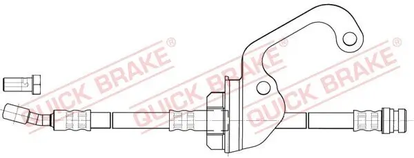 Bremsschlauch Vorderachse rechts QUICK BRAKE 50.839X