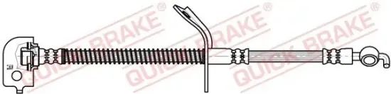 Bremsschlauch Vorderachse rechts QUICK BRAKE 50.887 Bild Bremsschlauch Vorderachse rechts QUICK BRAKE 50.887