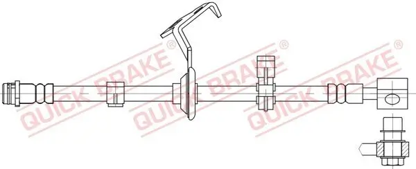 Bremsschlauch Vorderachse rechts QUICK BRAKE 58.825X