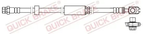 Bremsschlauch Vorderachse links Vorderachse rechts QUICK BRAKE 58.871X Bild Bremsschlauch Vorderachse links Vorderachse rechts QUICK BRAKE 58.871X