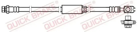 Bremsschlauch Vorderachse links Vorderachse rechts QUICK BRAKE 58.893X Bild Bremsschlauch Vorderachse links Vorderachse rechts QUICK BRAKE 58.893X