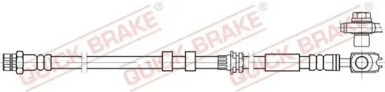 Bremsschlauch Vorderachse links Vorderachse rechts QUICK BRAKE 59.801X Bild Bremsschlauch Vorderachse links Vorderachse rechts QUICK BRAKE 59.801X