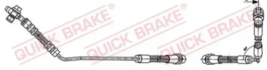 Bremsschlauch Hinterachse links QUICK BRAKE 59.941X Bild Bremsschlauch Hinterachse links QUICK BRAKE 59.941X