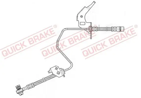 Bremsschlauch Hinterachse links QUICK BRAKE 59.960X