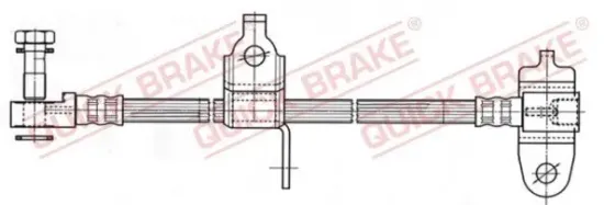 Bremsschlauch Vorderachse rechts QUICK BRAKE 59.977X Bild Bremsschlauch Vorderachse rechts QUICK BRAKE 59.977X