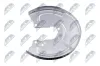 Spritzblech, Bremsscheibe Hinterachse links NTY HTO-FT-004 Bild Spritzblech, Bremsscheibe Hinterachse links NTY HTO-FT-004
