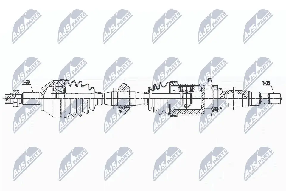 Antriebswelle Vorderachse rechts NTY NPW-AR-014