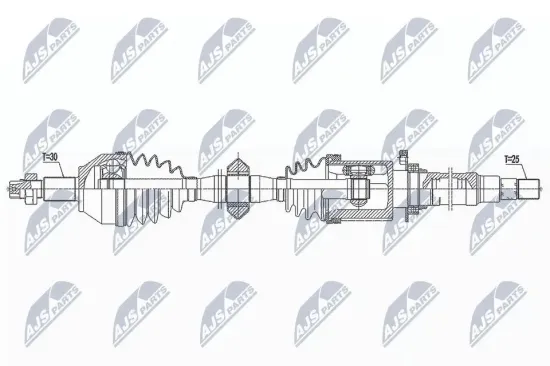 Antriebswelle Vorderachse rechts NTY NPW-AR-014 Bild Antriebswelle Vorderachse rechts NTY NPW-AR-014