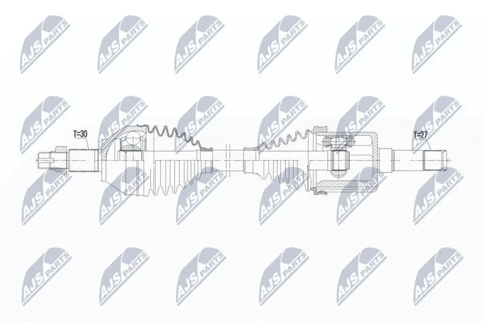 Antriebswelle Vorderachse links NTY NPW-AR-020