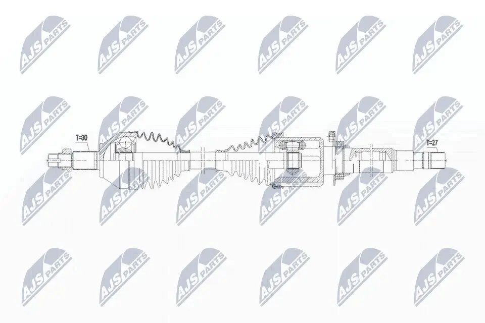 Antriebswelle Vorderachse rechts NTY NPW-AR-022