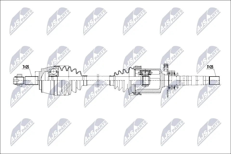 Antriebswelle Vorderachse rechts NTY NPW-AR-026