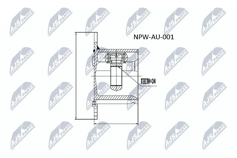 Gelenksatz, Antriebswelle NTY NPW-AU-001