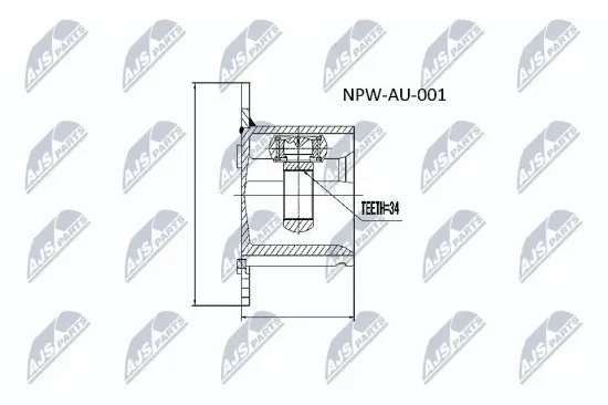 Gelenksatz, Antriebswelle NTY NPW-AU-001 Bild Gelenksatz, Antriebswelle NTY NPW-AU-001